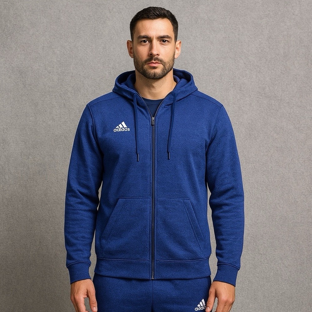 Adidas Team Issued Navy Blue Tracksuit Jacket and Pants Set Men's Small